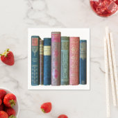 美しいヴィンテージ古い本、本の棘 スタンダードカクテルナプキン (インサイチュ)