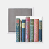 美しいヴィンテージ古い本、本の棘 マグネット (正面/裏面)