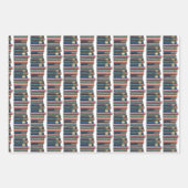 美しいヴィンテージ古い本、本の棘 ラッピングペーパーシート (正面2)