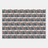 美しいヴィンテージ古い本、本の棘 ラッピングペーパーシート (正面)