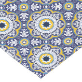 💙💛美しいヴィンテージ地中海のアズレジョスショア ショートテーブルランナー (コーナー)