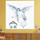 美しいヴィンテージ天使とメッセージ キャンバスプリント (インサイチュ (リビング))