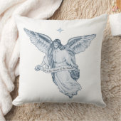 美しいヴィンテージ天使とメッセージ クッション (ブランケット)