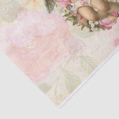美しいヴィンテージ天使と花 薄葉紙 (詳細)