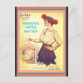 美しいヴィンテージ女性の議決権1914コピー ポストカード