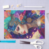 美しいヴィンテージ女性切り離し10lbティッシュペーパー 薄葉紙 (クラフト)