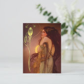 美しいヴィンテージ女性葉書 ポストカード (スタンド正面)