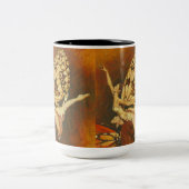 美しいヴィンテージ妖精のダンサーmag ツートーンマグカップ (中央)