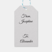 美しいヴィンテージ守護天使と子ども ギフトタグ (裏面)