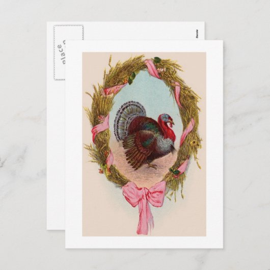 美しいヴィンテージ感謝祭はがき シーズンポストカード (正面/裏面)