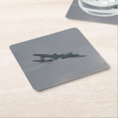 美しいヴィンテージ戦時の航空機コースターセット スクエアペーパーコースター (アングル)