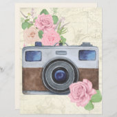 美しいヴィンテージ旅行カメラスクラップブック作り (正面/裏面)