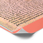 美しいヴィンテージ旧世界地図とラテン文字 ポスター (角)