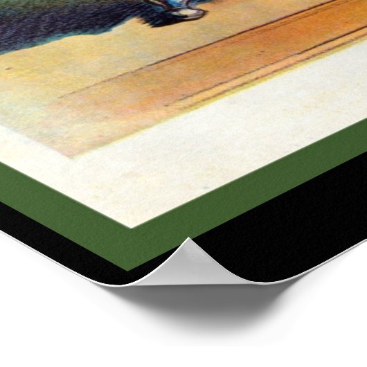 美しいヴィンテージ時計のポスター1909政治ユーモア ポスター (角)