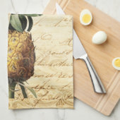 美しいヴィンテージ書道パイナップル キッチンタオル (四つ折り)