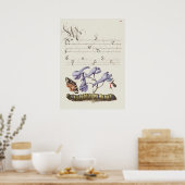 美しいヴィンテージ植物学イラストレーション ポスター (キッチン)