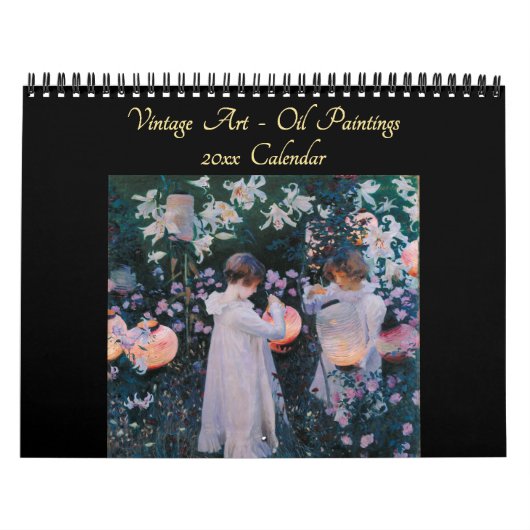 美しいヴィンテージ油彩画ファインアート2026壁 カレンダー (カバー)