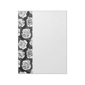 美しいヴィンテージ白黒のバラ ノートパッド (回転)