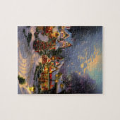 美しいヴィンテージ祝タウンのクリスマス ジグソーパズル (横)