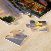 美しいヴィンテージ祝タウンのクリスマス ジグソーパズル (側面)