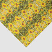 美しいヴィンテージ素朴ひまわり 薄葉紙 (詳細)