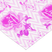 美しいヴィンテージ紫フローラ ショートテーブルランナー (コーナー)