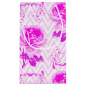 美しいヴィンテージ紫フローラ スモールペーパーバッグ (裏面)