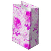 美しいヴィンテージ紫フローラ スモールペーパーバッグ (裏面アングル)