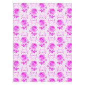 美しいヴィンテージ紫フローラ テーブルクロス (正面)