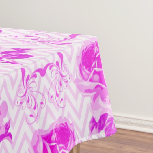美しいヴィンテージ紫フローラ テーブルクロス (インサイチュ)