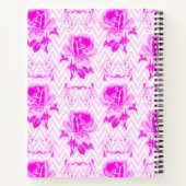 美しいヴィンテージ紫フローラ ノートブック (裏面)