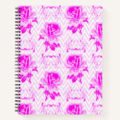 美しいヴィンテージ紫フローラ ノートブック (正面)