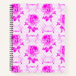 美しいヴィンテージ紫フローラ ノートブック