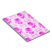 美しいヴィンテージ紫フローラ ノートブック (右側)