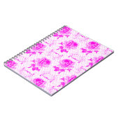 美しいヴィンテージ紫フローラ ノートブック (左側)