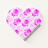 美しいヴィンテージ紫フローラ ノートブック (裏面)