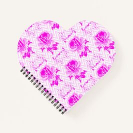 美しいヴィンテージ紫フローラ ノートブック