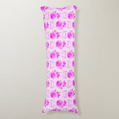 美しいヴィンテージ紫フローラ ボディピロー (正面縦)