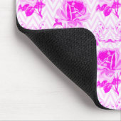 美しいヴィンテージ紫フローラ マウスパッド (コーナー)