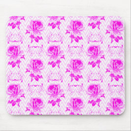 美しいヴィンテージ紫フローラ マウスパッド