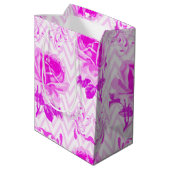 美しいヴィンテージ紫フローラ ミディアムペーパーバッグ (裏面アングル)