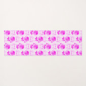 美しいヴィンテージ紫フローラ ヨガマット (裏面(横))