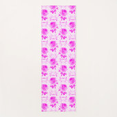 美しいヴィンテージ紫フローラ ヨガマット (正面)