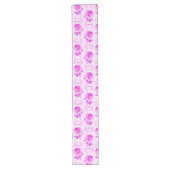 美しいヴィンテージ紫フローラ ロングテーブルランナー (正面)