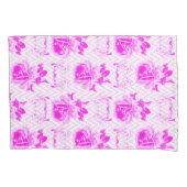 美しいヴィンテージ紫フローラ 枕カバー (正面)