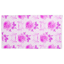 美しいヴィンテージ紫フローラ 枕カバー