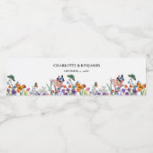 美しいヴィンテージ結婚フローラ ペットボトルラベル (シングルラベル)