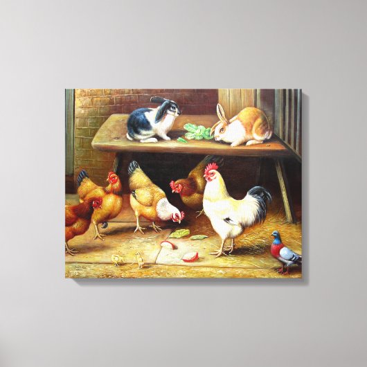 美しいヴィンテージ絵画キャンバス22 キャンバスプリント (正面)