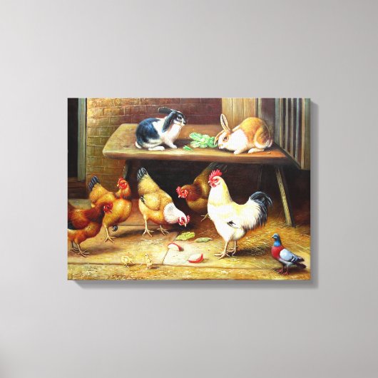 美しいヴィンテージ絵画キャンバス22 キャンバスプリント (正面)