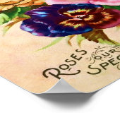 美しいヴィンテージ花カタログ広告 ポスター (角)